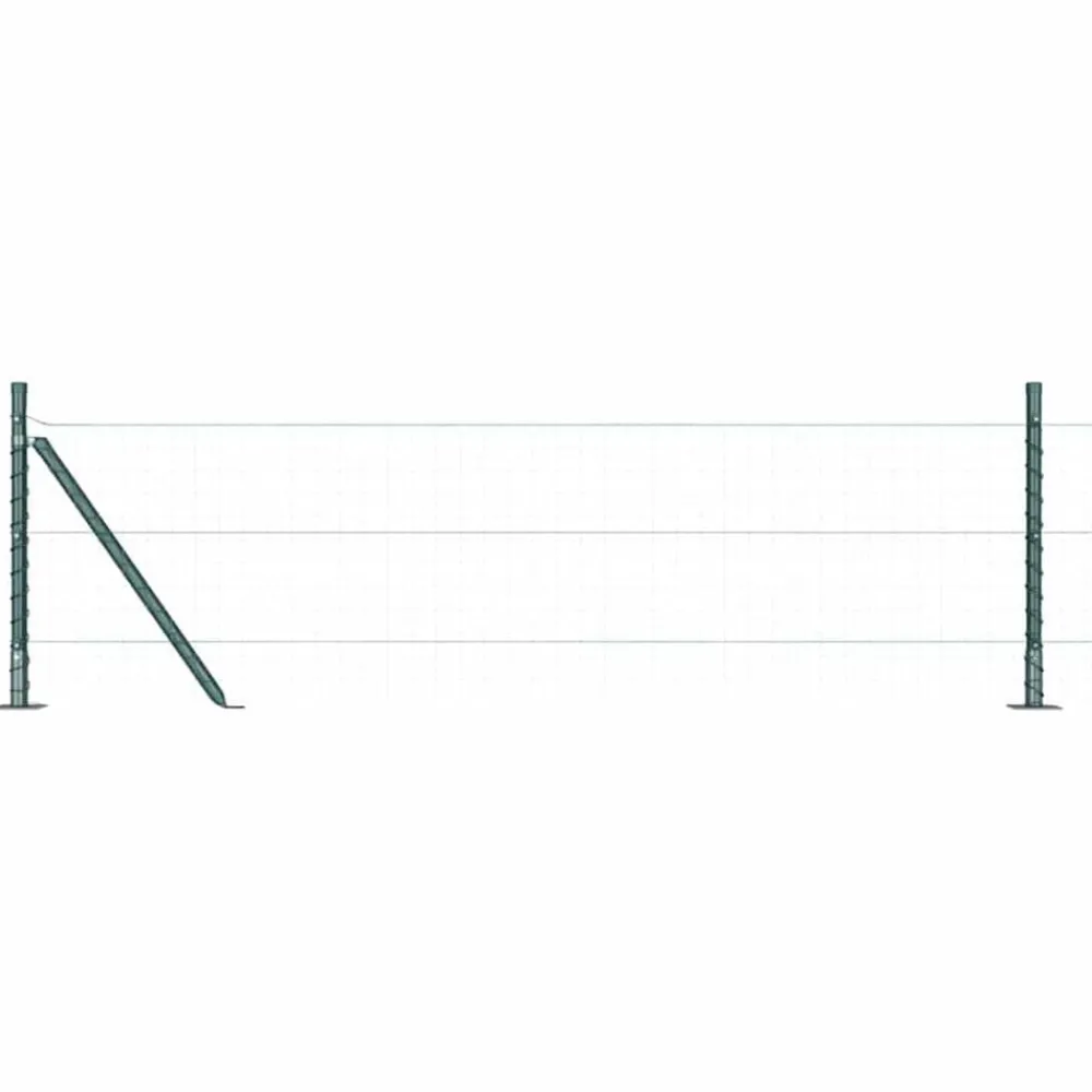 Clôtures & Barrières-vidaXL Poteau de clôture. 52 pcs Gris 3,2 x 3,2 x 50 cm Vert