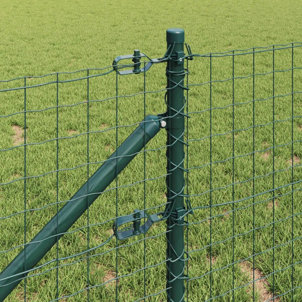 Clôtures & Barrières-vidaXL Poteau de clôture. 26 pcs Gris 3,2 x 3,2 x 105 cm Vert