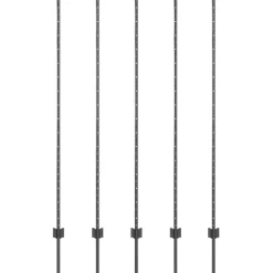 Clôtures & Barrières-vidaXL Poteau de clôture. 5 pcs Gris 150 cm Acier Acier/gris