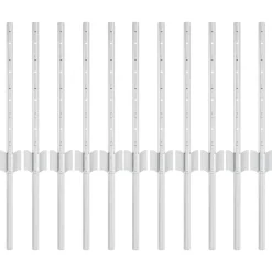 vidaXL Poteau de clôture. 11 pcs Argenté 40 cm Acier