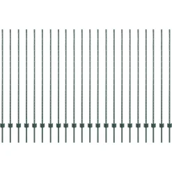 Clôtures & Barrières-vidaXL Poteau de clôture. 22 pcs Vert 200 cm Acier Acier/vert