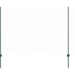Clôtures & Barrières-vidaXL Poteau de clôture. 22 pcs Vert 200 cm Acier Acier/vert