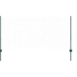 vidaXL Poteau de clôture. 44 pcs Vert 140 cm Acier