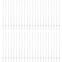 Clôtures & Barrières-vidaXL Poteau de clôture. 44 pcs Argenté 200 cm Acier Acier galvanisé/argent