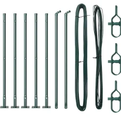 vidaXL Poteau de clôture. 7 pcs Acier