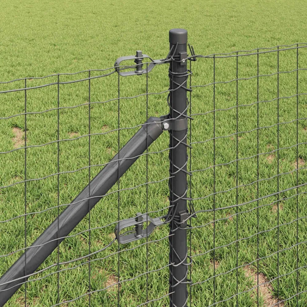 vidaXL Poteau de clôture. 13 pcs Acier