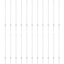 vidaXL Poteau de clôture. 22 pcs Argenté 160 cm Acier