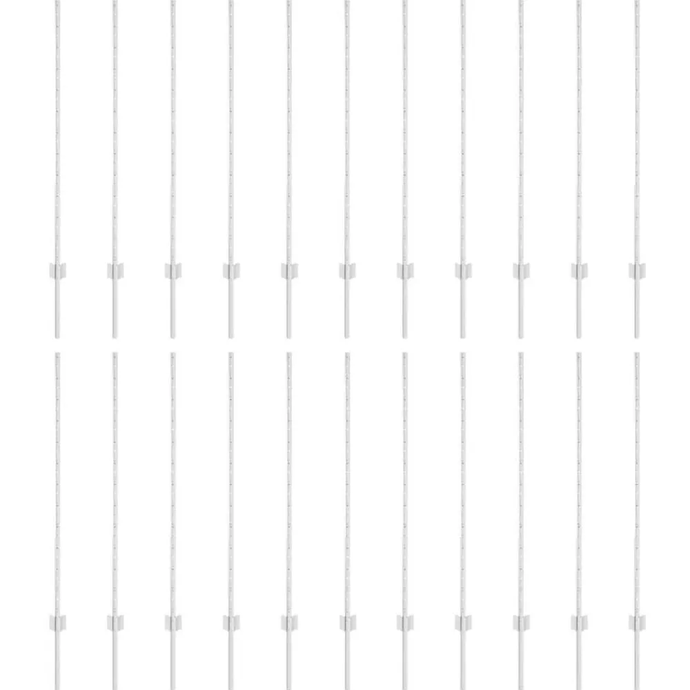 vidaXL Poteau de clôture. 22 pcs Argenté 160 cm Acier
