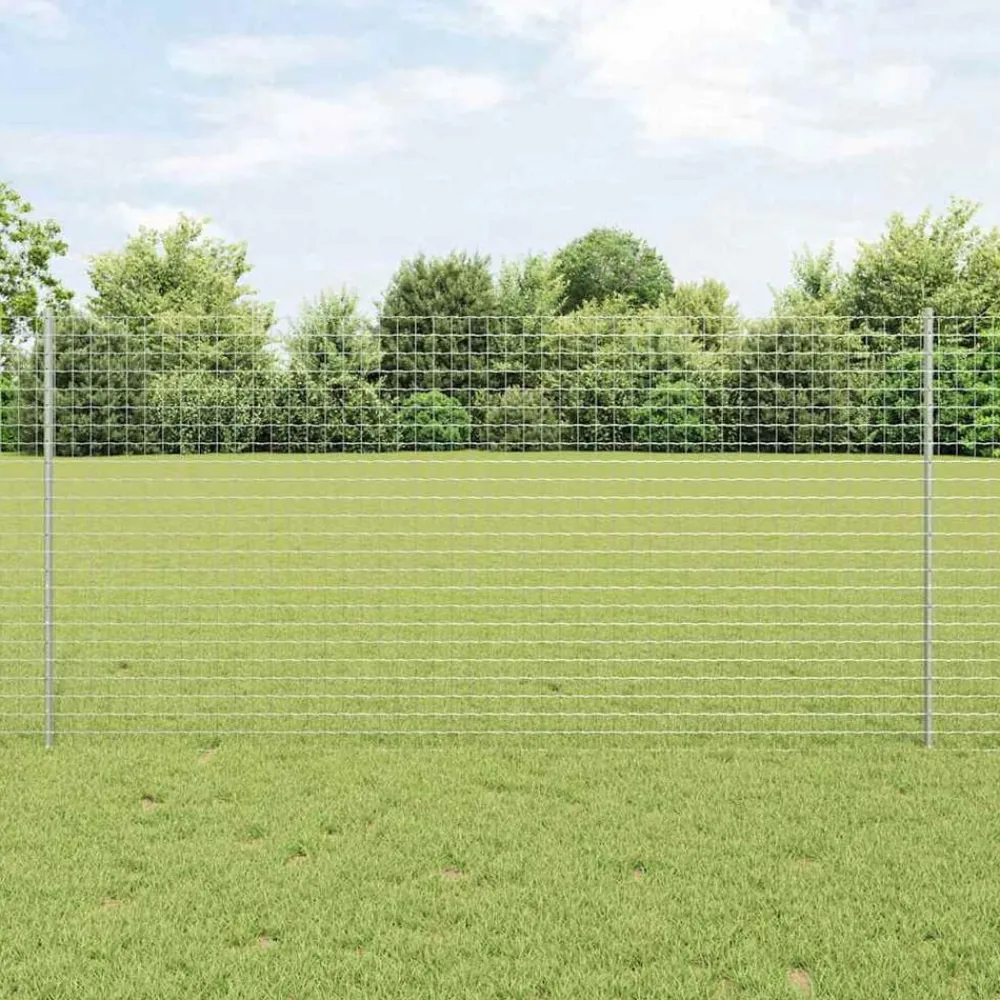 vidaXL Poteau de clôture. 22 pcs Argenté 160 cm Acier