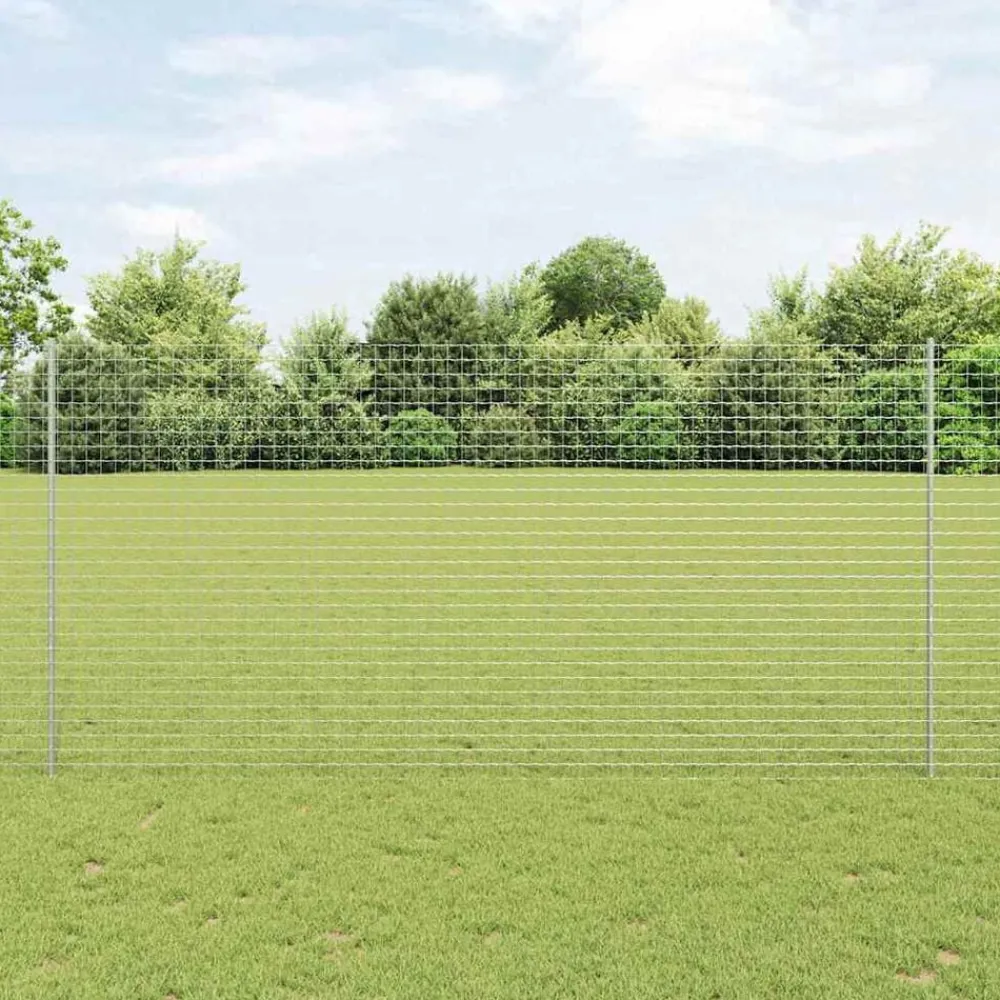 vidaXL Poteau de clôture. 11 pcs Argenté 150 cm Acier