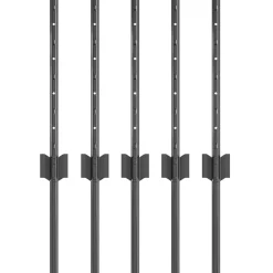 Clôtures & Barrières-vidaXL Poteau de clôture. 5 pcs Gris 40 cm Acier Acier/gris