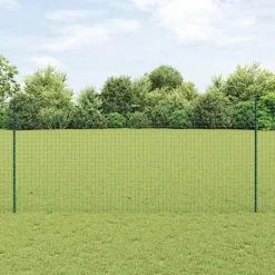 Clôtures & Barrières-vidaXL Poteau de clôture. 5 pcs Vert 140 cm Acier Acier/vert