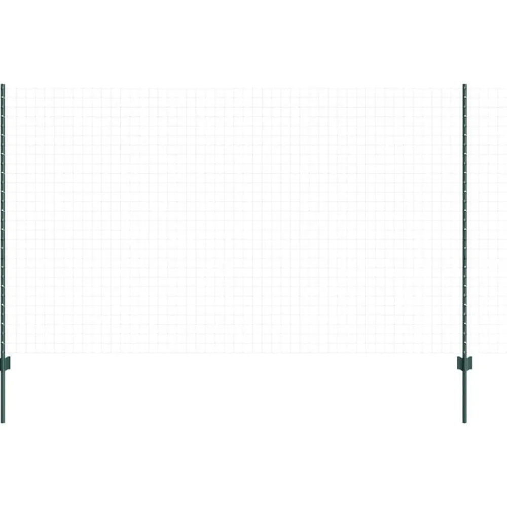 Clôtures & Barrières-vidaXL Poteau de clôture. 5 pcs Vert 140 cm Acier Acier/vert