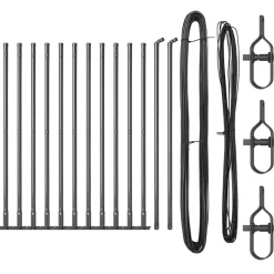 Clôtures & Barrières-vidaXL Poteau de clôture. 13 pcs Acier Gris