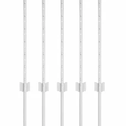 vidaXL Poteau de clôture. 5 pcs Argenté 60 cm Acier