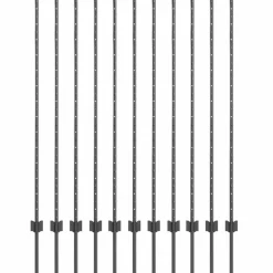 Clôtures & Barrières-vidaXL Poteau de clôture. 11 pcs Gris 140 cm Acier Acier/gris