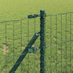 Clôtures & Barrières-vidaXL Poteau de clôture. 13 pcs Acier Vert