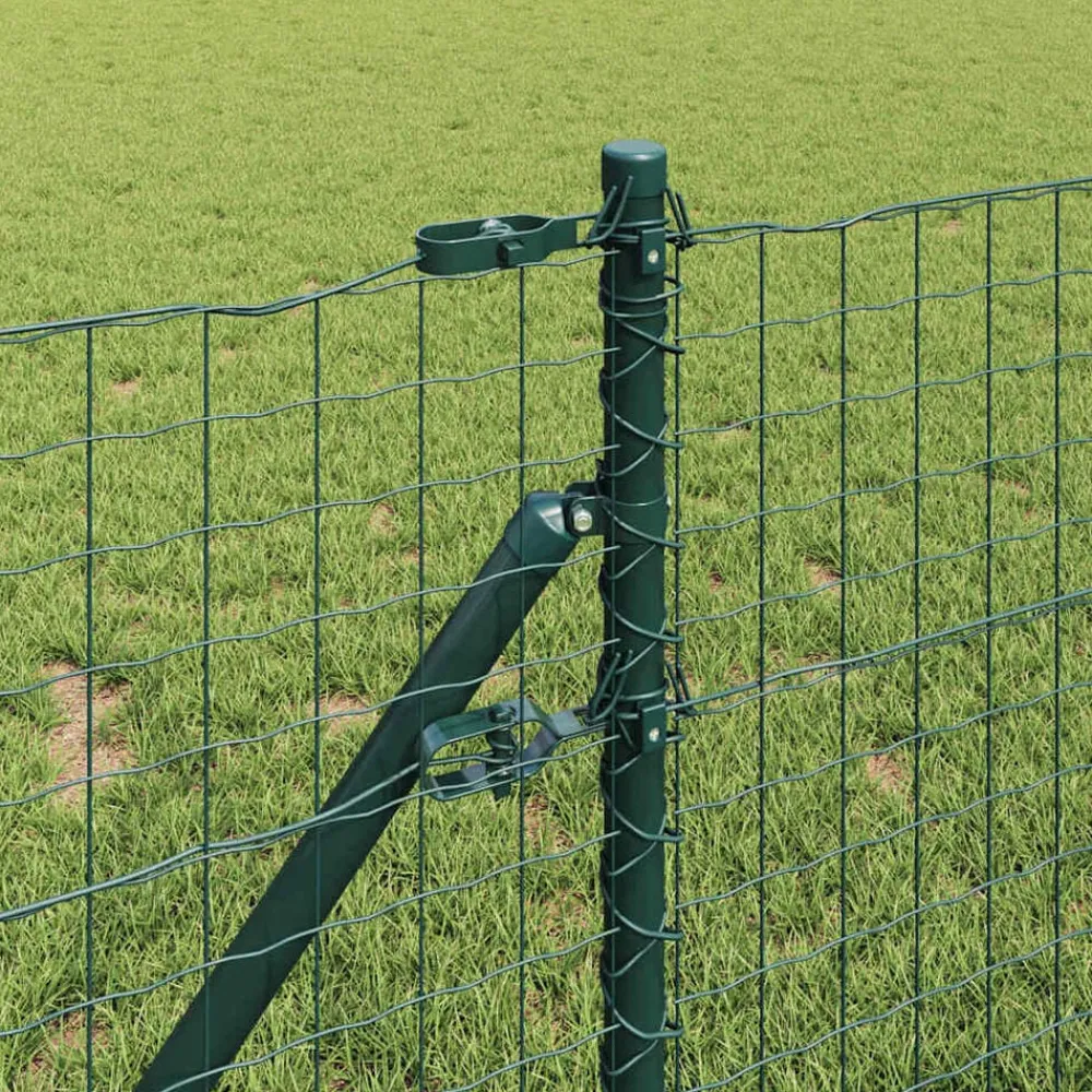Clôtures & Barrières-vidaXL Poteau de clôture. 13 pcs Acier Vert