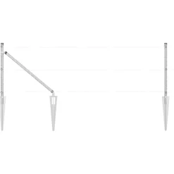 vidaXL Poteau de clôture. 7 pcs Argenté Acier