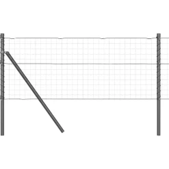 vidaXL Poteau de clôture. 7 pcs Acier