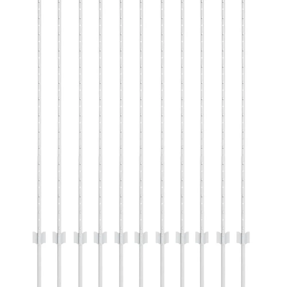 vidaXL Poteau de clôture. 11 pcs Argenté 140 cm Acier