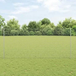 vidaXL Poteau de clôture. 11 pcs Argenté 140 cm Acier