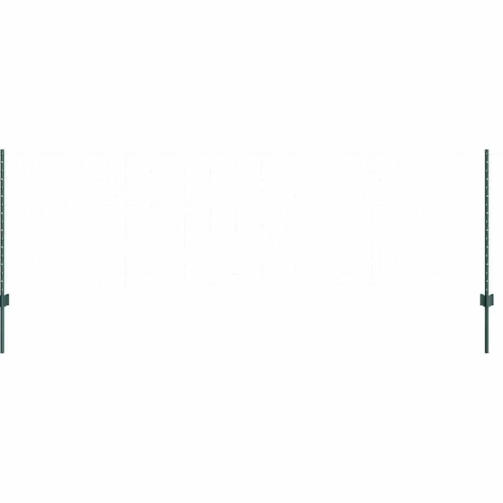 Clôtures & Barrières-vidaXL Poteau de clôture. 5 pcs Vert 120 cm Acier Acier/vert