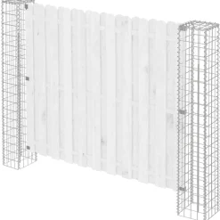 Clôtures & Barrières-vidaXL Poteau de clôture. 2 pcs Argenté 20 x 20 x 190 cm Métal
