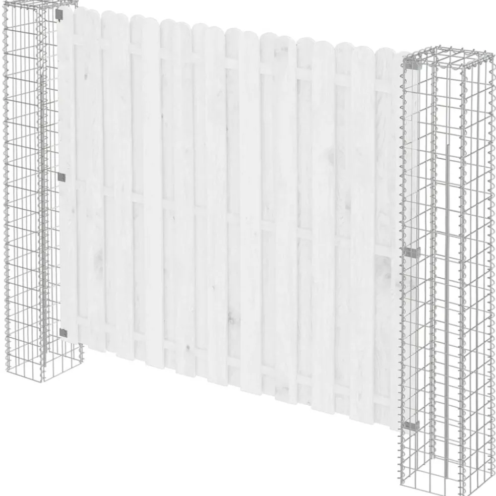 Clôtures & Barrières-vidaXL Poteau de clôture. 2 pcs Argenté 20 x 20 x 190 cm Métal