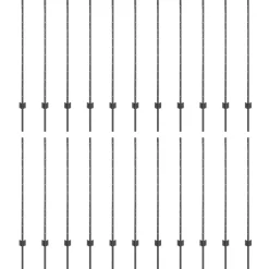 Clôtures & Barrières-vidaXL Poteau de clôture. 22 pcs Gris 160 cm Acier Acier/gris