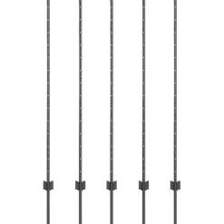 vidaXL Poteau de clôture. 5 pcs Gris 140 cm Acier