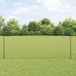 vidaXL Poteau de clôture. 5 pcs Gris 140 cm Acier