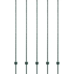 Clôtures & Barrières-vidaXL Poteau de clôture. 5 pcs Vert 150 cm Acier Acier/vert