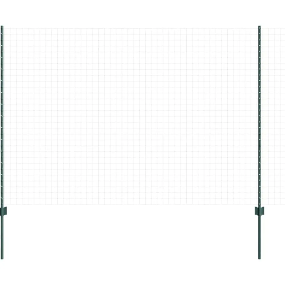 Clôtures & Barrières-vidaXL Poteau de clôture. 5 pcs Vert 150 cm Acier Acier/vert