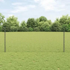 vidaXL Poteau de clôture. 5 pcs Gris 100 cm Acier