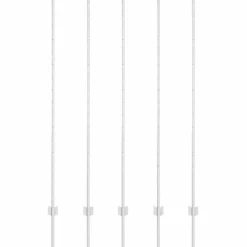 vidaXL Poteau de clôture. 5 pcs Argenté 150 cm Acier