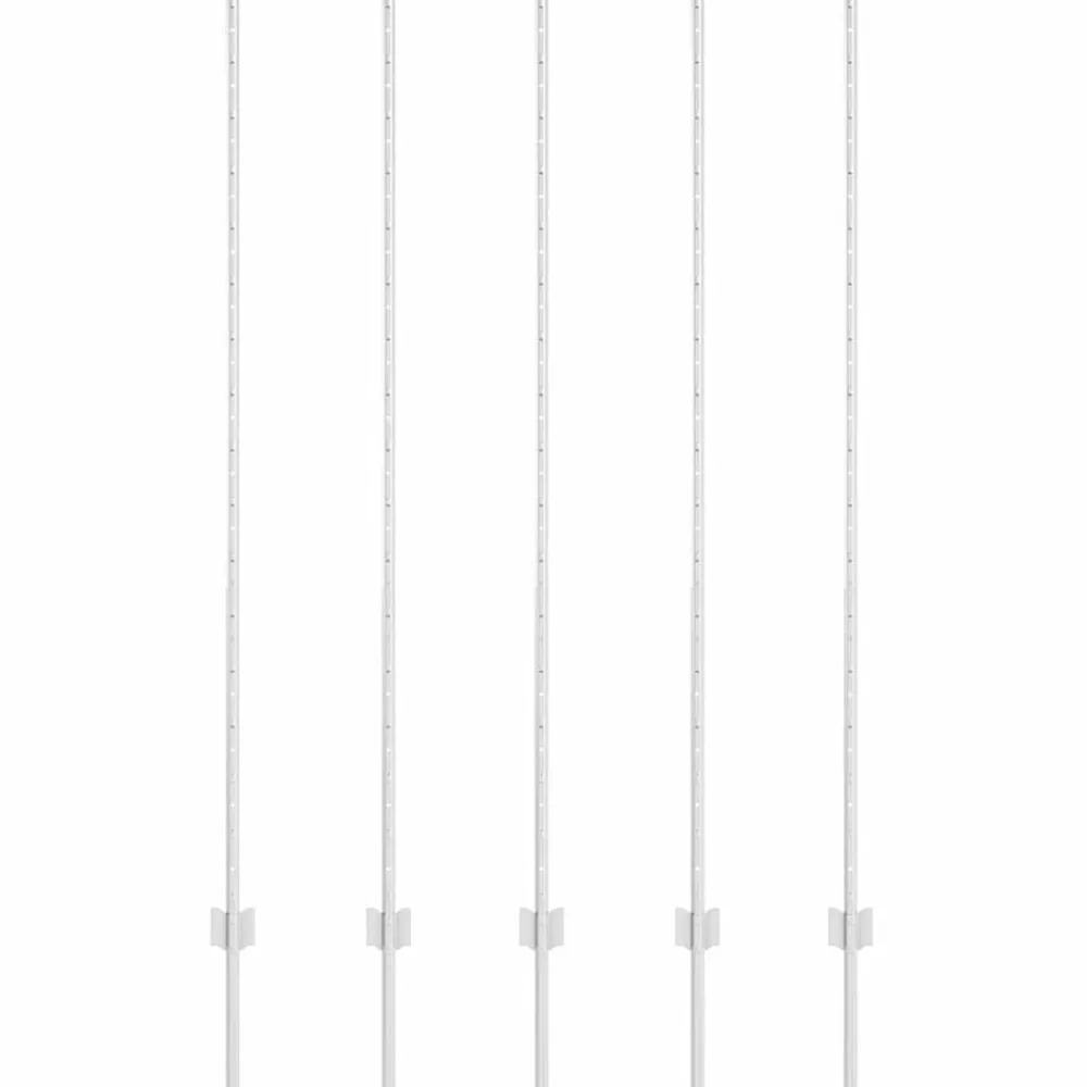 vidaXL Poteau de clôture. 5 pcs Argenté 150 cm Acier