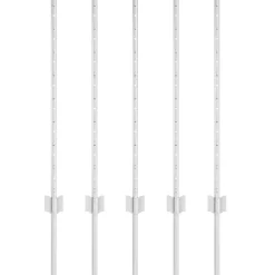 Clôtures & Barrières-vidaXL Poteau de clôture. 5 pcs Argenté 80 cm Acier Acier galvanisé/argent