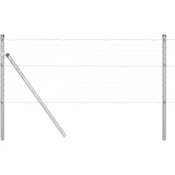 vidaXL Poteau de clôture. 26 pcs Gris 3,2 x 3,2 x 80 cm