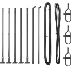 vidaXL Poteau de clôture. 7 pcs Acier