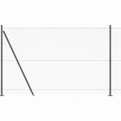 Clôtures & Barrières-vidaXL Poteau de clôture. 10 x 1,5 m (maillage de 13 mm) Gris