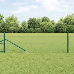 vidaXL Poteau de clôture. 10 x 0,4 m (maille 13 mm) Acier et PVC
