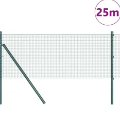 Clôtures & Barrières-vidaXL Poteau de clôture. 25 x 0,4 m (treillis de 19 x 19 mm) Vert