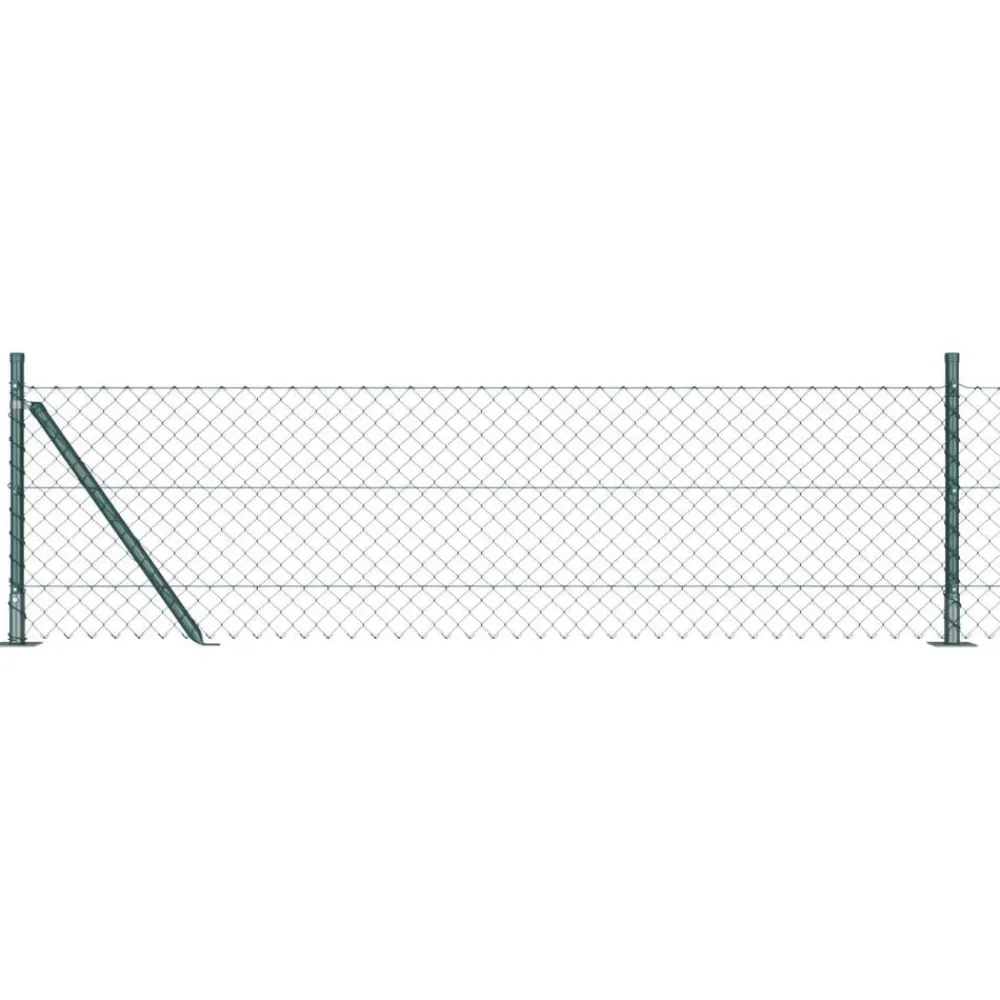 Clôtures & Barrières-vidaXL Poteau de clôture. 10 x 0,4 m (maillage 40 x 40 mm) Vert