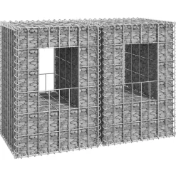 vidaXL Poteaux à panier de gabion 2 pcs 40x40x60 cm Fer