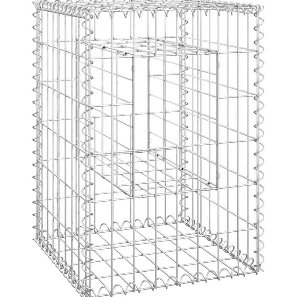 vidaXL Poteaux à panier de gabion 2 pcs 40x40x60 cm Fer