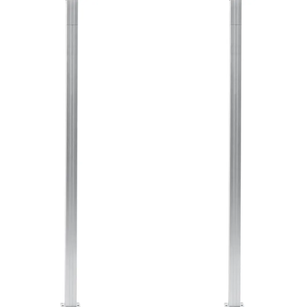 Clôtures & Barrières-vidaXL Poteaux de clôture 2 pcs Aluminium 185 cm Argent