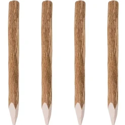 vidaXL Poteaux pointus de clôture 4 pcs Bois de noisetier 90 cm