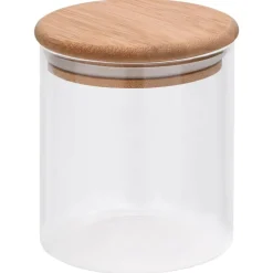 vidaXL Pots de conservation en verre couvercle en bambou 6 pcs 600 ml