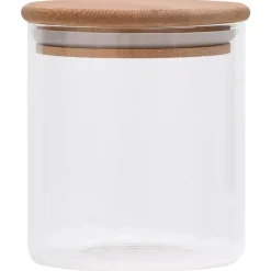 vidaXL Pots de conservation en verre couvercle en bambou 6 pcs 600 ml